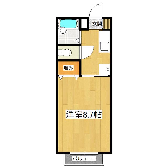サンモール(1K/1階)の間取り写真