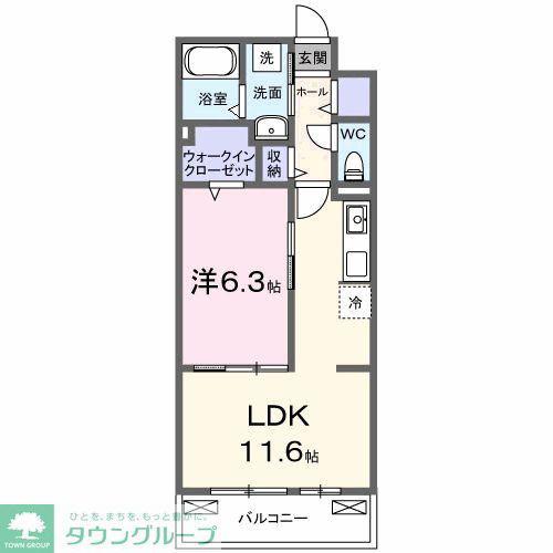 メゾン・ド・フロレゾン(1LDK/2階)の間取り写真