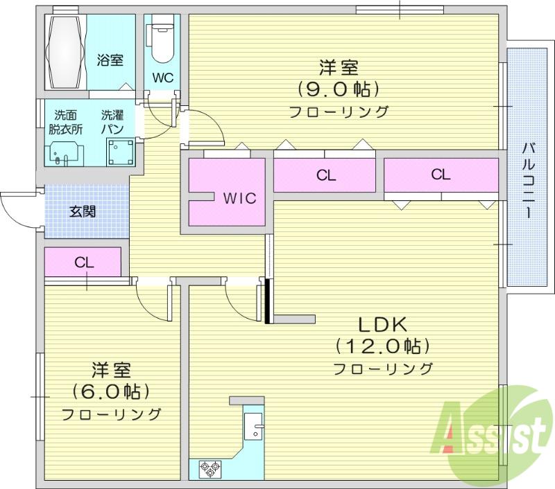 ヨーキーハウス(2LDK/2階)の間取り写真