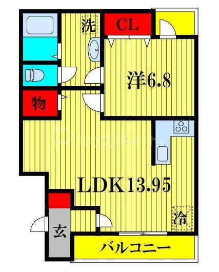 GRAND ETE(1LDK/3階)の間取り写真