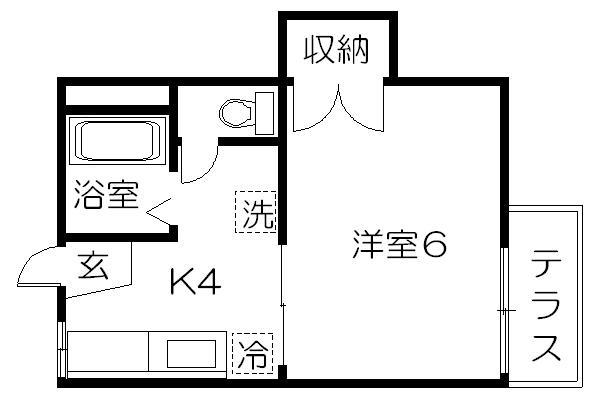 サンハイツ荻窪(1K/1階)の間取り写真