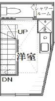 ライズ恵比寿壱番館(ワンルーム/2階)の間取り写真