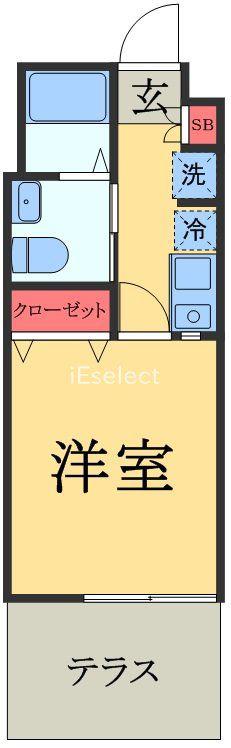 クラスタージュ王子台(1K/1階)の間取り写真