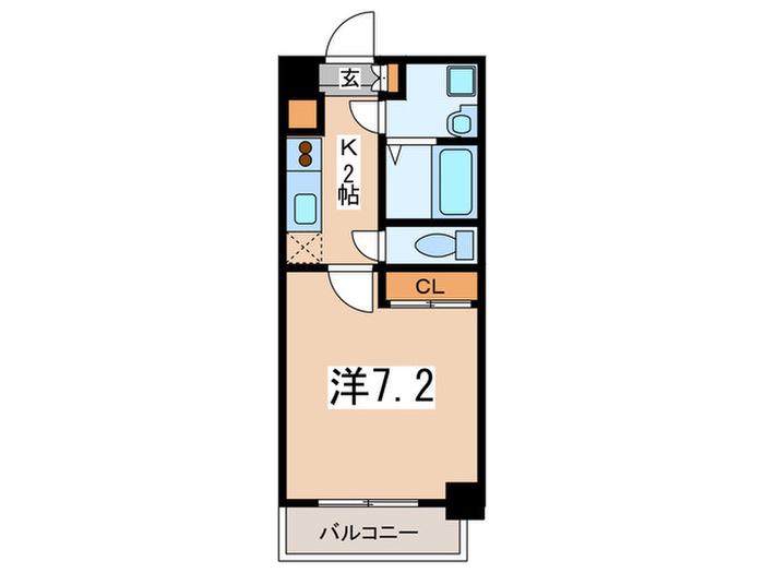 PRIMAL MACHIDA(1K/2階)の間取り写真