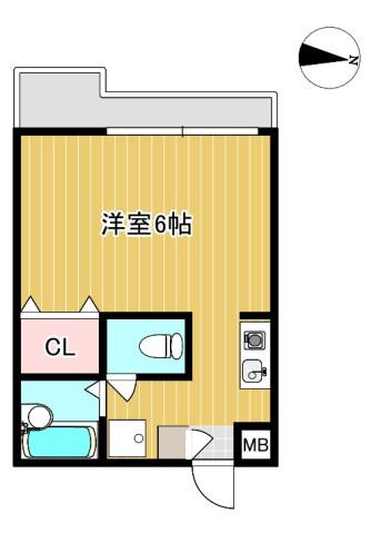 エスタバンス南浦和(ワンルーム/3階)の間取り写真