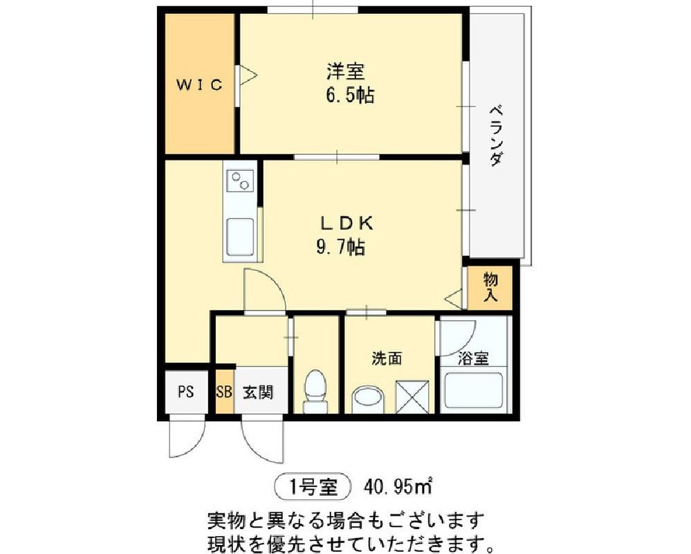 GRANDEL K(1LDK/1階)の間取り写真