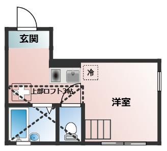 プライムテラス南林間III(ワンルーム/1階)の間取り写真