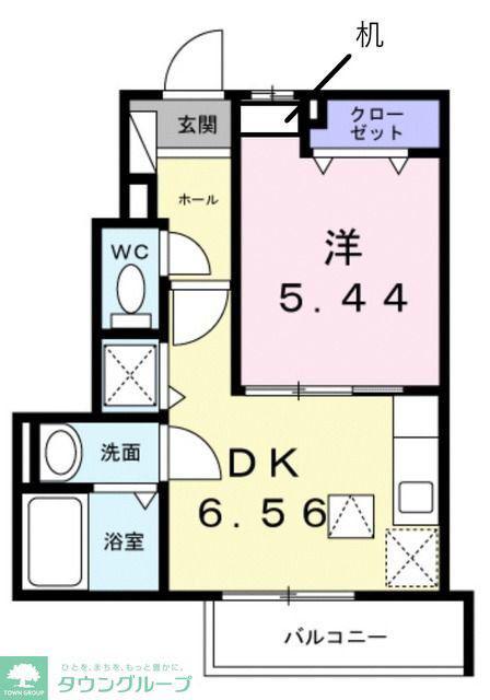フェリシオフリーデ(1DK/1階)の間取り写真