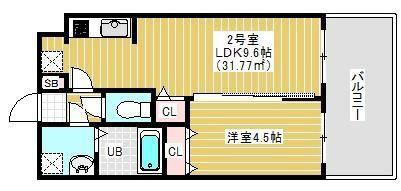 金太郎ヒルズ255(1LDK/5階)の間取り写真