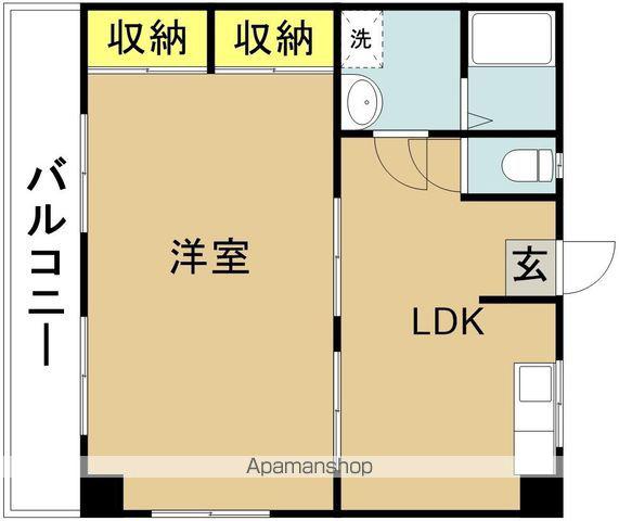 岡田コーポ(1LDK/3階)の間取り写真