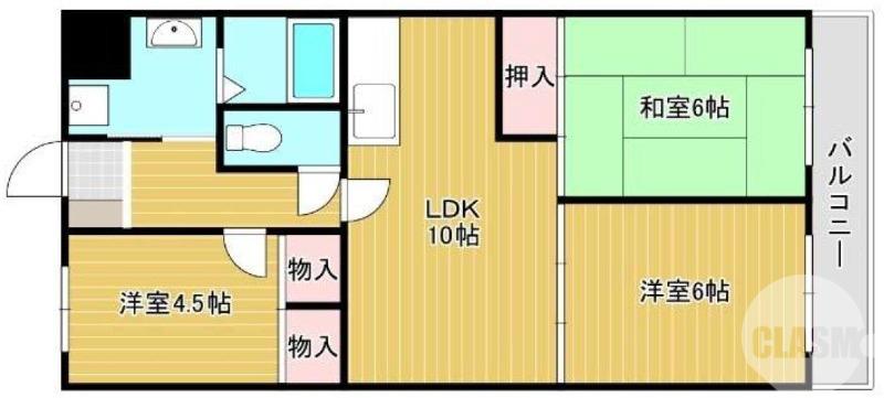 リヴィエール壱番館(3LDK/2階)の間取り写真