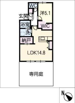 サンフレッシュ D棟(3DK/1階)の間取り写真