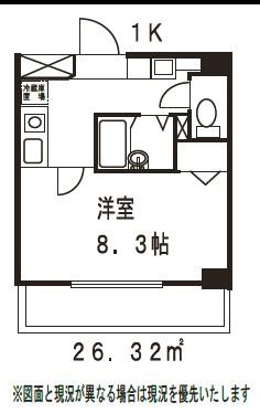 ドミール田端(1K/3階)の間取り写真