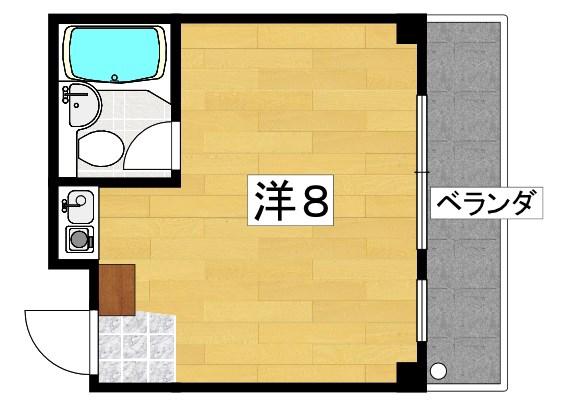 サンシャイン香里園II(ワンルーム/4階)の間取り写真