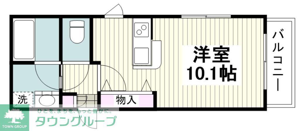 NATURAL COMFORT湘南(1K/1階)の間取り写真