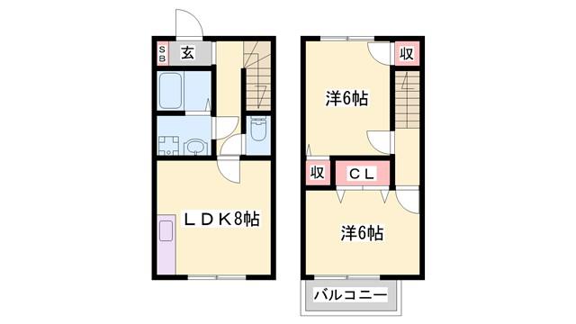 パディントンズハウス(2LDK/1階)の間取り写真