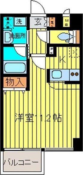リライアンス河原町(ワンルーム/6階)の間取り写真
