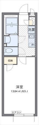 クレイノPOCKET PARK(1K/2階)の間取り写真