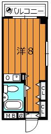 メゾンエルム(ワンルーム/7階)の間取り写真