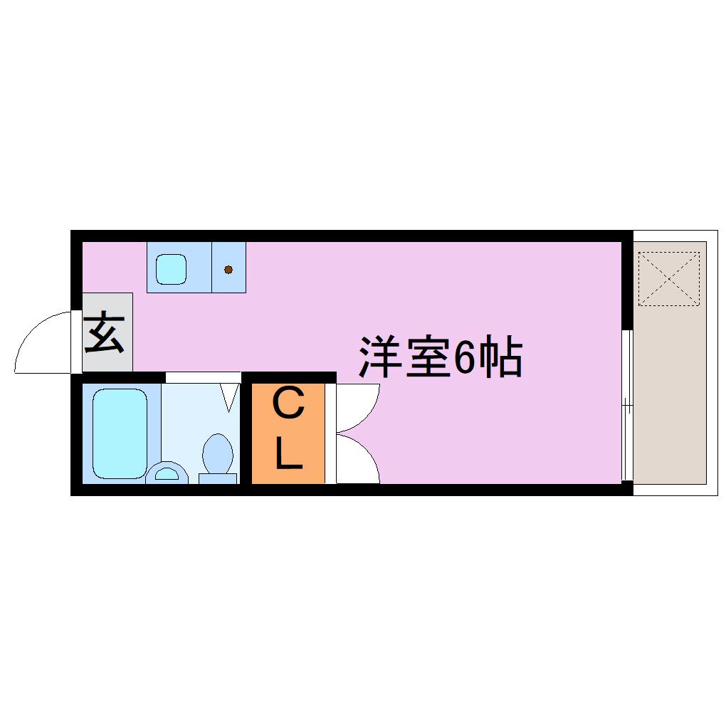 コーポ池田(ワンルーム/1階)の間取り写真
