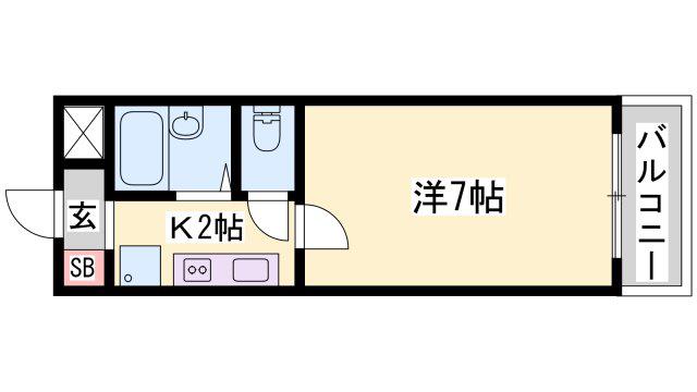 雅ガーデンハイツ(1K/1階)の間取り写真
