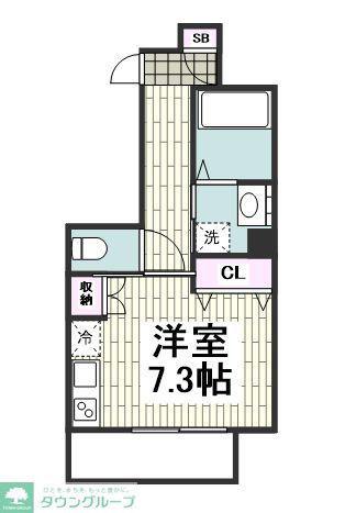 サニールチル杉田(ワンルーム/2階)の間取り写真