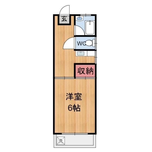 マンスリーマンション 清水(1K/3階)の間取り写真