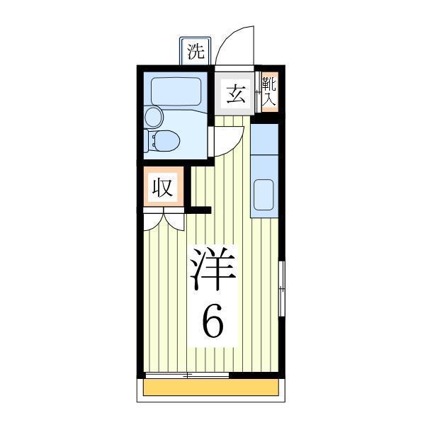 ジュネパレス野田(ワンルーム/2階)の間取り写真