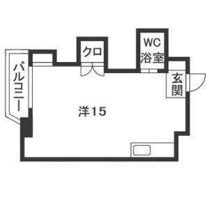 ノールシャンブル(ワンルーム/4階)の間取り写真