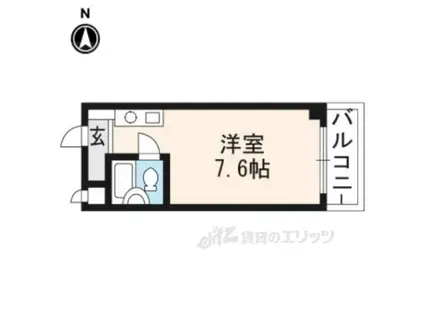 ハイツチロル(ワンルーム/2階)の間取り写真