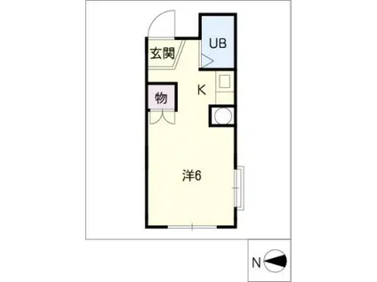 ラ プチット ファミーユ(ワンルーム/1階)の間取り写真