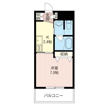 MINE COURT(1K/3階)の間取り写真