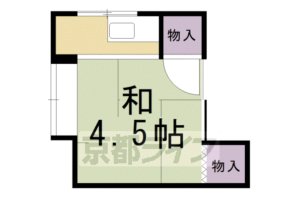 牧定荘(ワンルーム/1階)の間取り写真