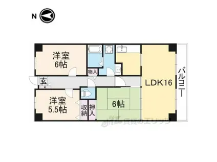 PHOENIXCOURT交野1(3LDK/4階)の間取り写真