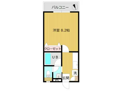 コーポ リベラル(1K/2階)の間取り写真