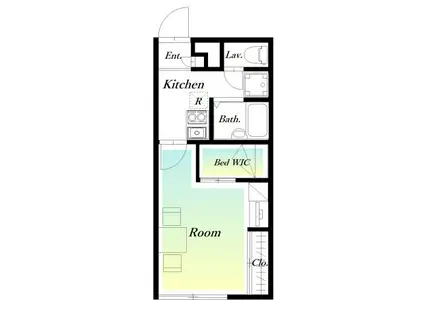 レオパレスアベニュー(1K/2階)の間取り写真