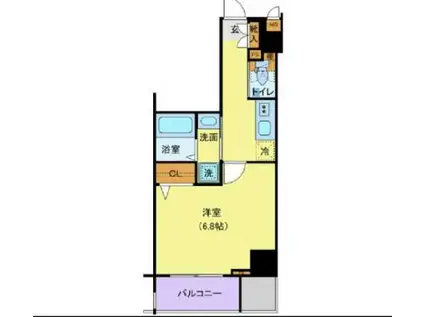 ハーモニーレジデンス池袋ウエストゲート(1K/5階)の間取り写真