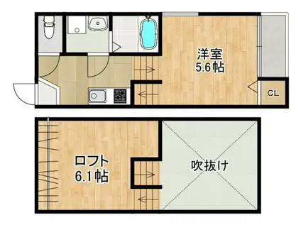 MODERN PALAZZO ISAHAYA IO(1SK/1階)の間取り写真