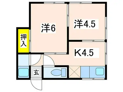 LILA(2K/2階)の間取り写真