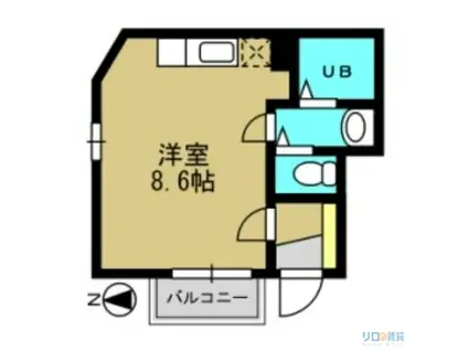 シティハウス高司(ワンルーム/2階)の間取り写真