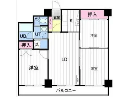 ファッションコーポラス(3LDK/4階)の間取り写真