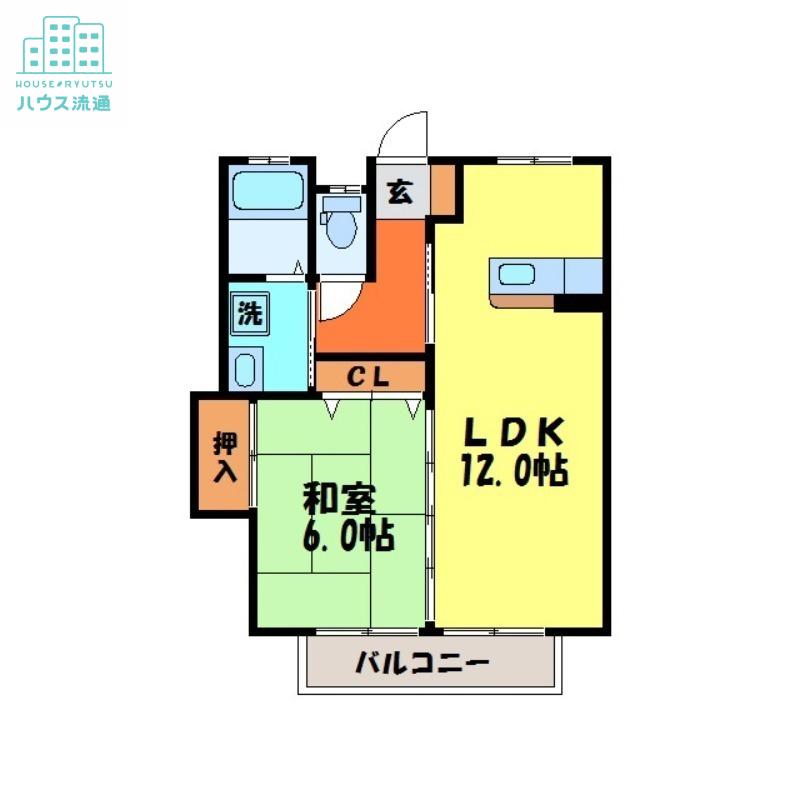 ソレイユ(1LDK/2階)の間取り写真