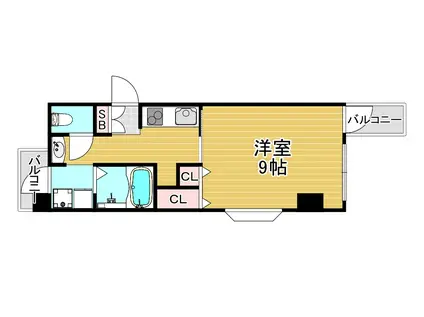 CAPITAL LIFE(1K/9階)の間取り写真