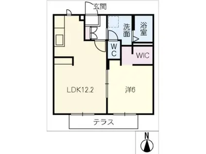 フォレスト(1LDK/1階)の間取り写真