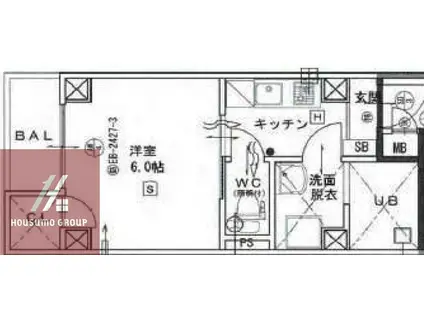 LCL大国(1K/2階)の間取り写真