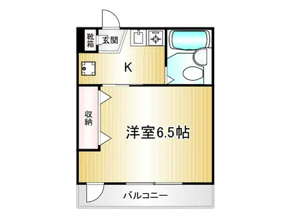 メゾンT(1K/1階)の間取り写真