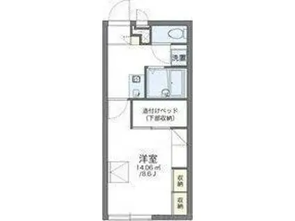 レオパレスエステートI(1K/1階)の間取り写真