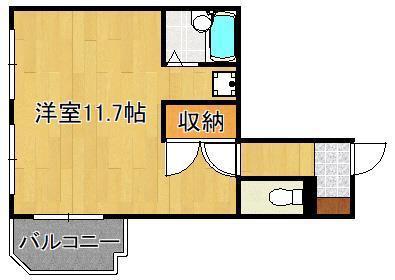 THE SQUARE・ORIO RESIDENCE(ワンルーム/5階)の間取り写真
