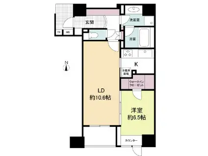 プライムアーバン堺筋本町(1LDK/8階)の間取り写真