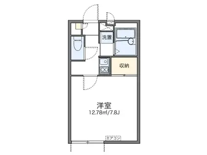 JR南武線 谷保駅 徒歩6分 2階建 築14年(1K/1階)の間取り写真